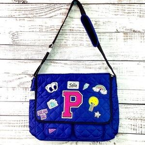 JUSTICE GIRLS KIDS P LETTER SCHOOL BACKPACK BAG NWT